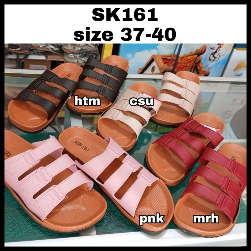 New Era lb12042 sandal karet wanita sendal jelly perempuan dewasa 37-40 SK161