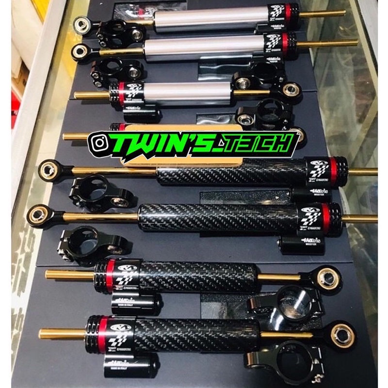 Steering Damper Stabilizer Stang Setang MATRIS Pendek KARBON & SILVER 16 click Original Matris Click