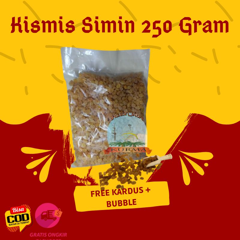 

[ COD ] KISMIS SIMIN 250 gr / KISMIS MANIS / KISMIS FRESH / OLEH-OLEH HAJI DAN UMROH