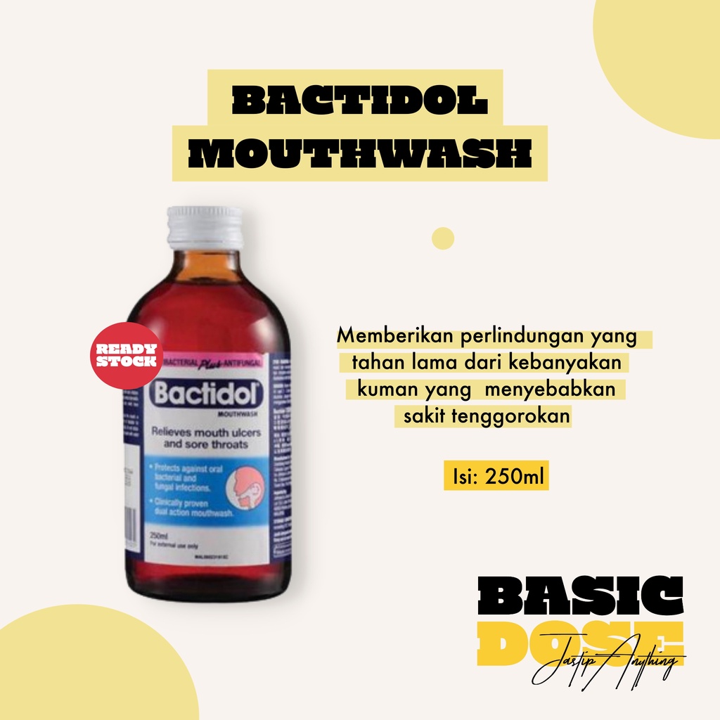 [READY STOCK] Bactidol Mouthwash, 250ml
