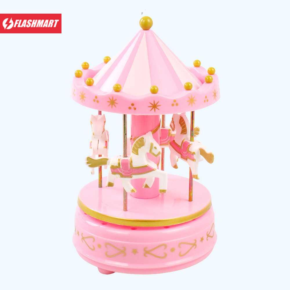 Flashmart Kotak Musik Merry Go Round Musical Box Carousel - HD-YYH