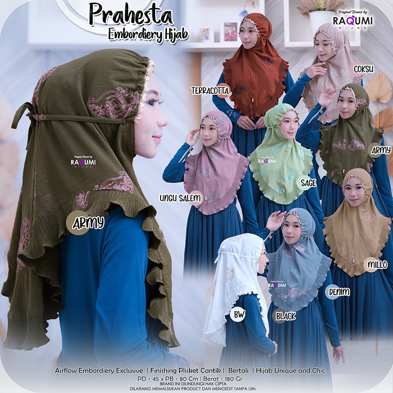 PRAHESTA BY RAQUMI HIJAB ORIGINAL SOLO