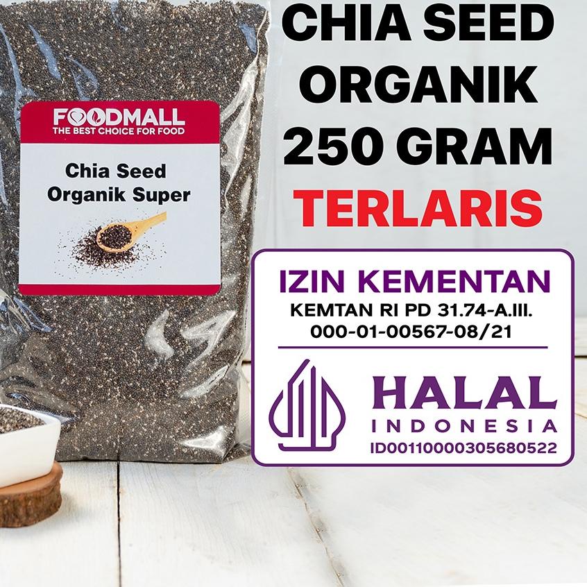 

♖ Organic Chia Seed 250 GRAM / Organik HALAL ♡