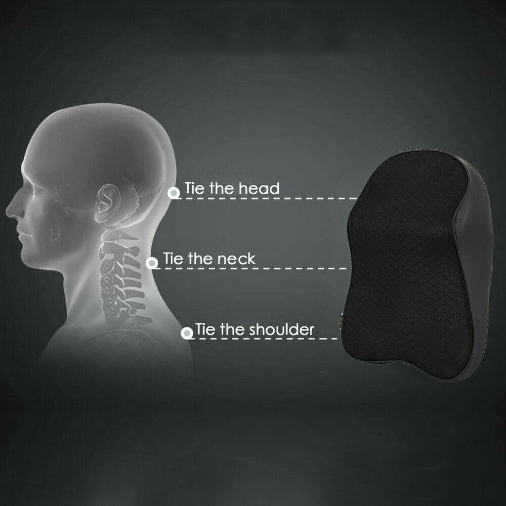 Bantal Leher Kursi Mobil Memory Foam Headrest Sandaran Pundak Kepala