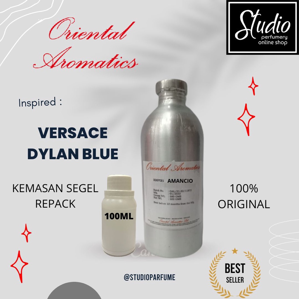 BIBIT PARFUM MURNI ORIENTAL AROMATICS VERSACE DYLAN BLUE 100 ML | REPACK