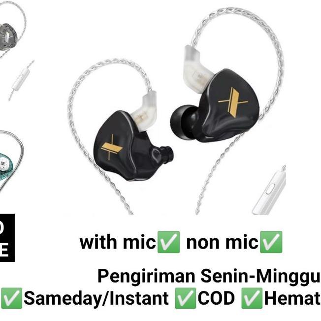 ➱ KZ EDX With Mic KZ Earphones 1 Dynamic Bass Earbuds In Ear Monitor ➣