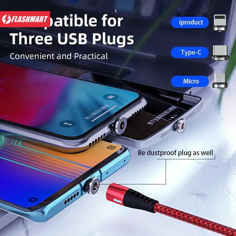 Flashmart AUFU Kabel Charger Magnetic USB Type C 2.1A 1 Meter - A420