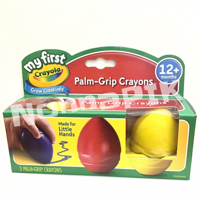 

Crayon Crayola Egg Shape Palm Grip Crayon, Crayola Telur , Crayon Anak