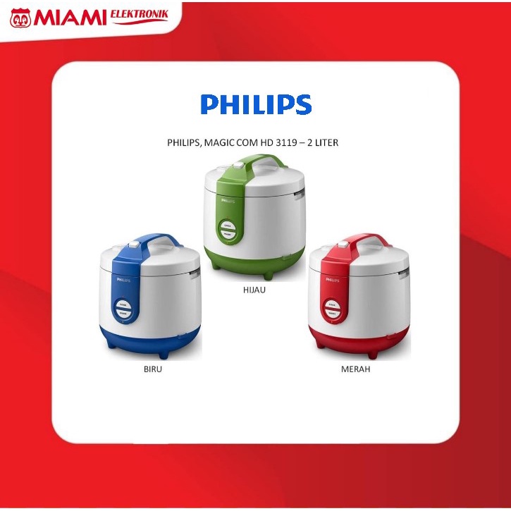 Magic Com PHILIPS HD3119 / Rice Cooker 2 Liter HD 3119