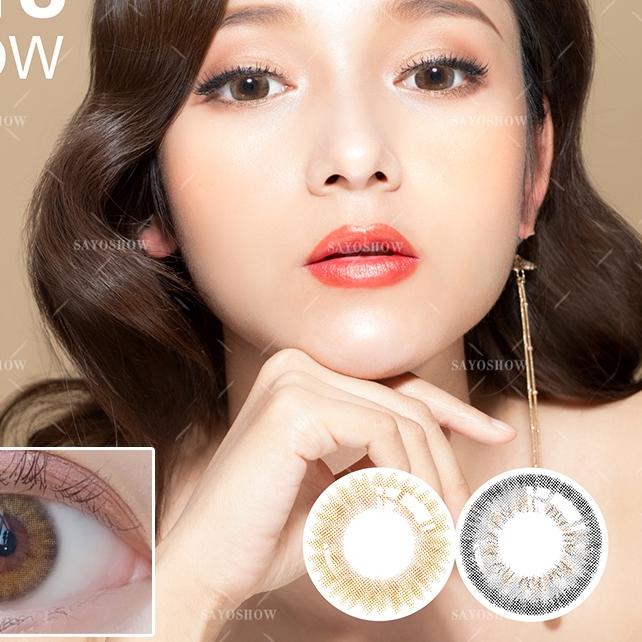 ➴ ✔️100% ORI SAYOSHOW HARVEY Sepasang Softlens Brown Minus 14 mm ( NORMAL S/D-8.00) Contact Lens Sof
