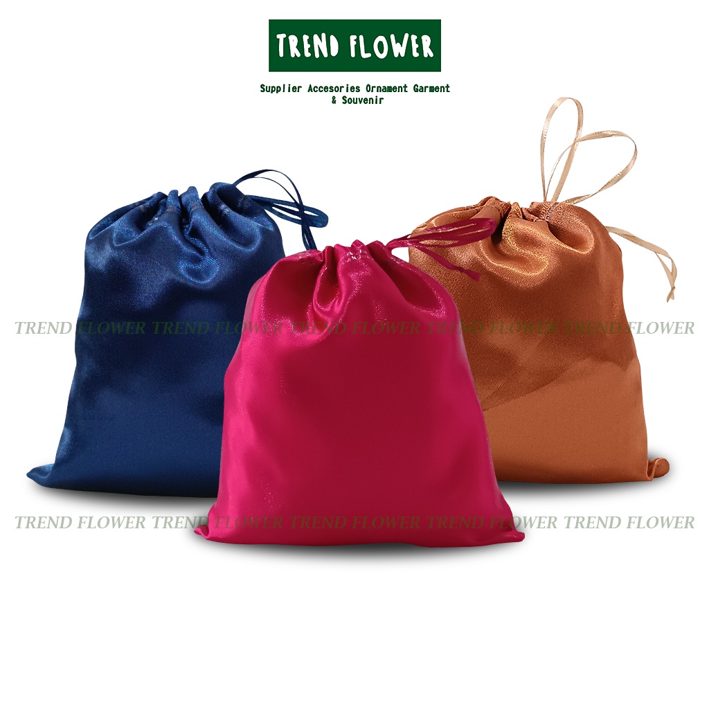 TAS PARCEL SATIN SILK KANTONG SERUT PREMIUM BAHAN HALUS TEBAL
