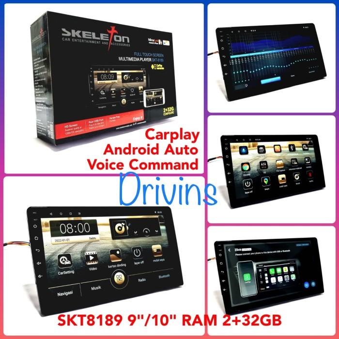 Terlaris Head Unit Double Din Android Skeleton Skt-8189 9/10Inch Ram 2/32Gb