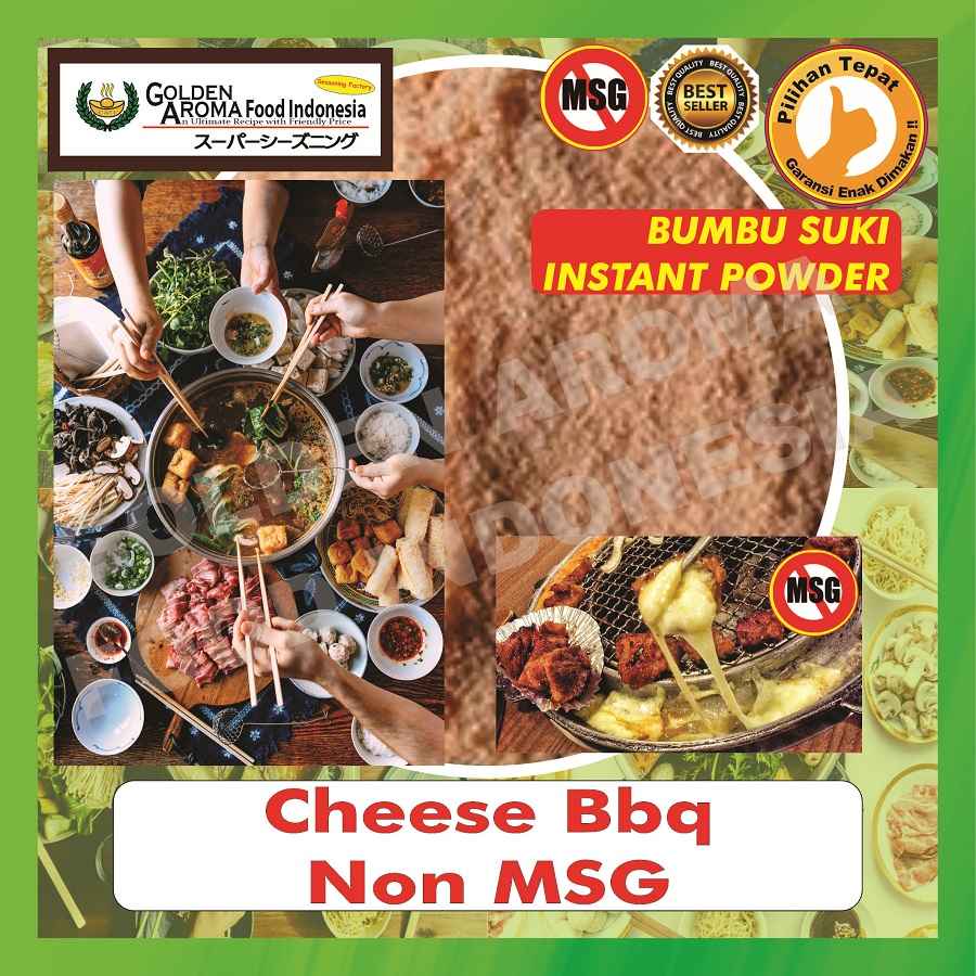 

BUMBU STEAMBOAT Cheese Bbq Non MSG 1Kg Suki Instan Shabu Hotpot Rasa Keju Barbeque Tanpa MSG Kiloan 1 Kg Barbekyu Halal Sabu Kuah Soup Original Stemboat Steambot Steamboot Sukiyaki Grill Bakar Instant Gafi Murah Enak Terbaik Premium Promo bukan Hachi