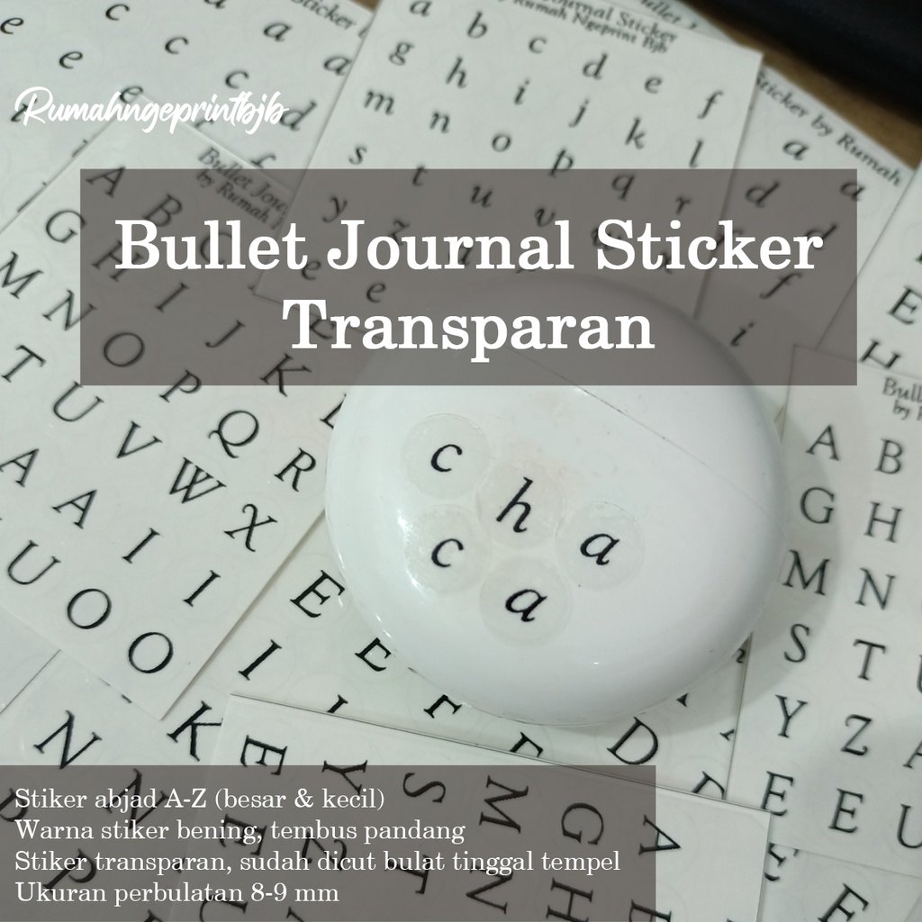 

Bullet Journal Sticker TRANSPARAN | Stiker Jurnal Bulat BENING