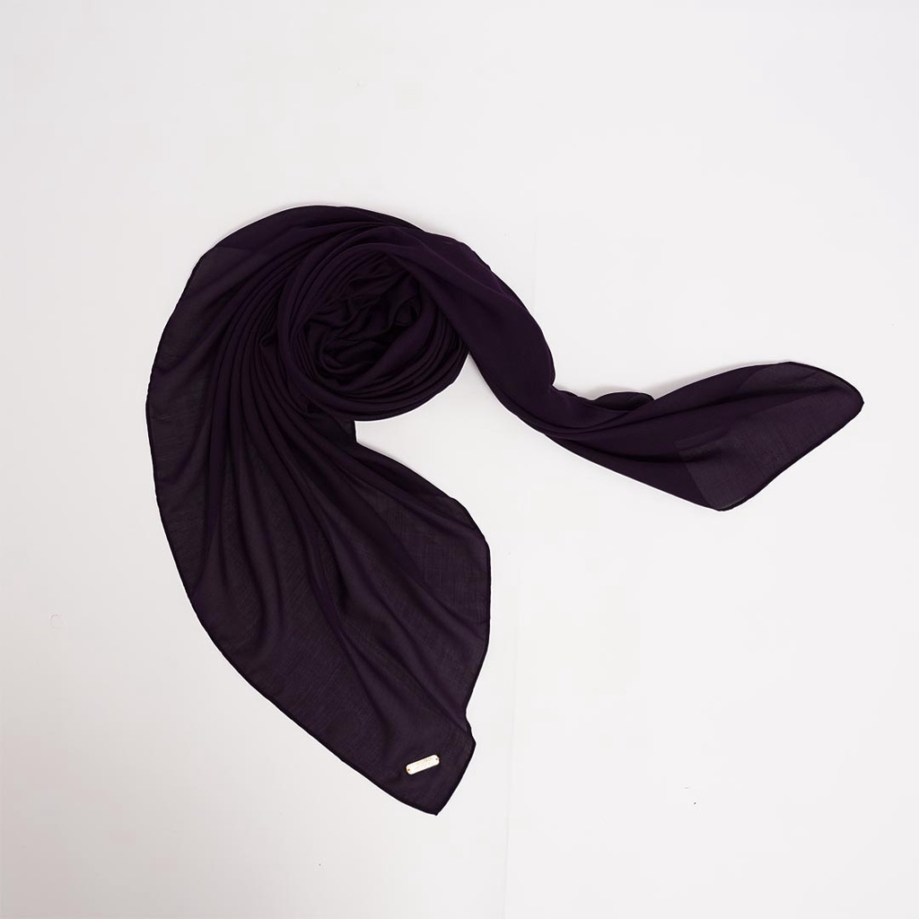 ALIF HIJAB POLOS SEGI EMPAT PARIS PREMIUM KOREA - POTENT PURPLE ( SPL-D1-016 )
