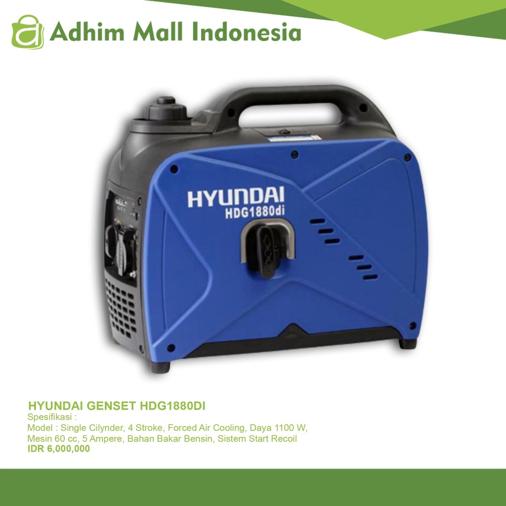 Generator Set/Genset Hyundai Inverter HDG 1880DI
