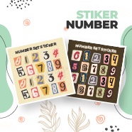 

STIKER ANGKA AESTHETIC / STIKER NUMBER RETRO / STIKER DEKORASI
