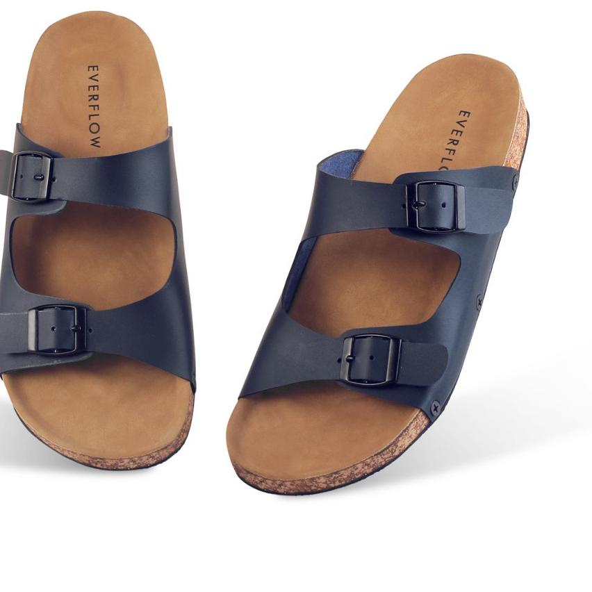 ✷ ☀ EVEFLOW ☀ Sandal Pria Kulit Sintetis Big Size Sandal Jumbo size 45 ✧