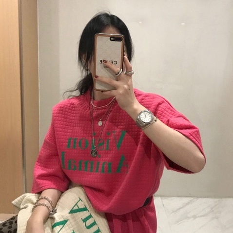 Kaos wanita Kaos oversize putih retro wanita korean style atasan baju wanita kekinian