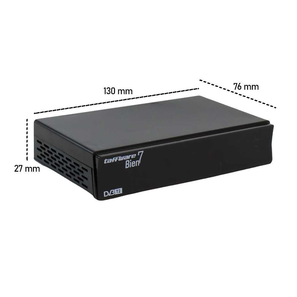 Taffware Bien7 Set Top Box TV Digital HD 1080P DVB-T2 - GX6701 - Black