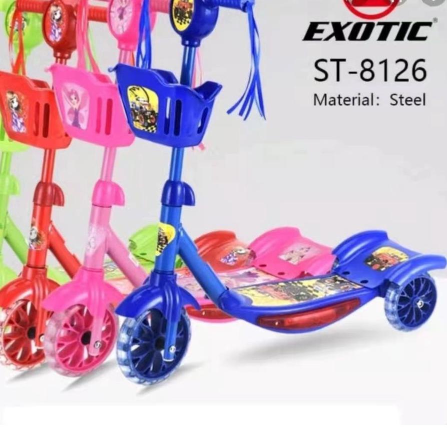 ➢ Scooter Keranjang Exotic Roda 3 O Skuter/ Scooter Anak Kursi 3 Roda Keranjang ➭