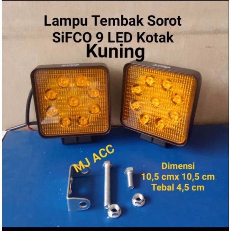 LAMPU SOROT MERK SIFCO 9 LED KOTAK