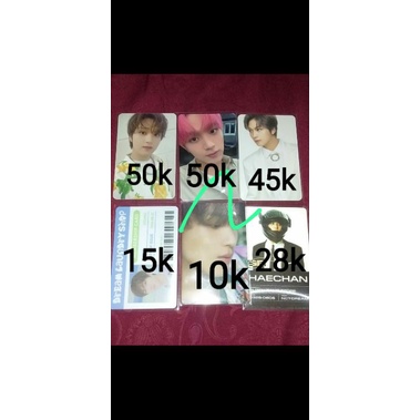 Photocard Haechan kihno, Wtmc R3, Lenti scratch, konsep the link, dicon, id jisung