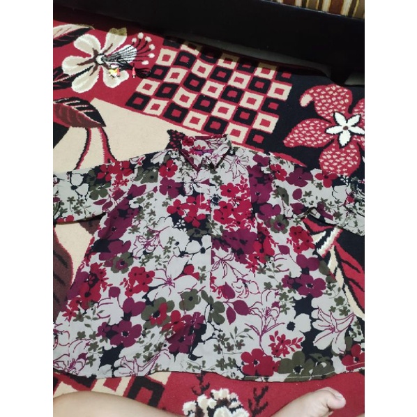 OVERSIZE BLOUSE WANITA BUNGA PRELOVED