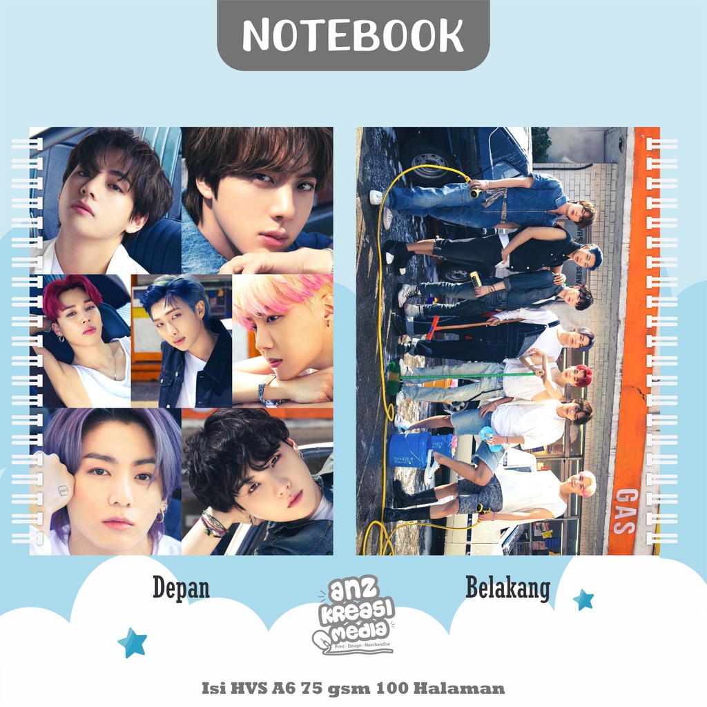 NOTEBOOK A6 BUKU TULIS SPIRAL - BTS BUTTER (7) - MERCHANDISE KPOP MURAH UNOFFICIAL