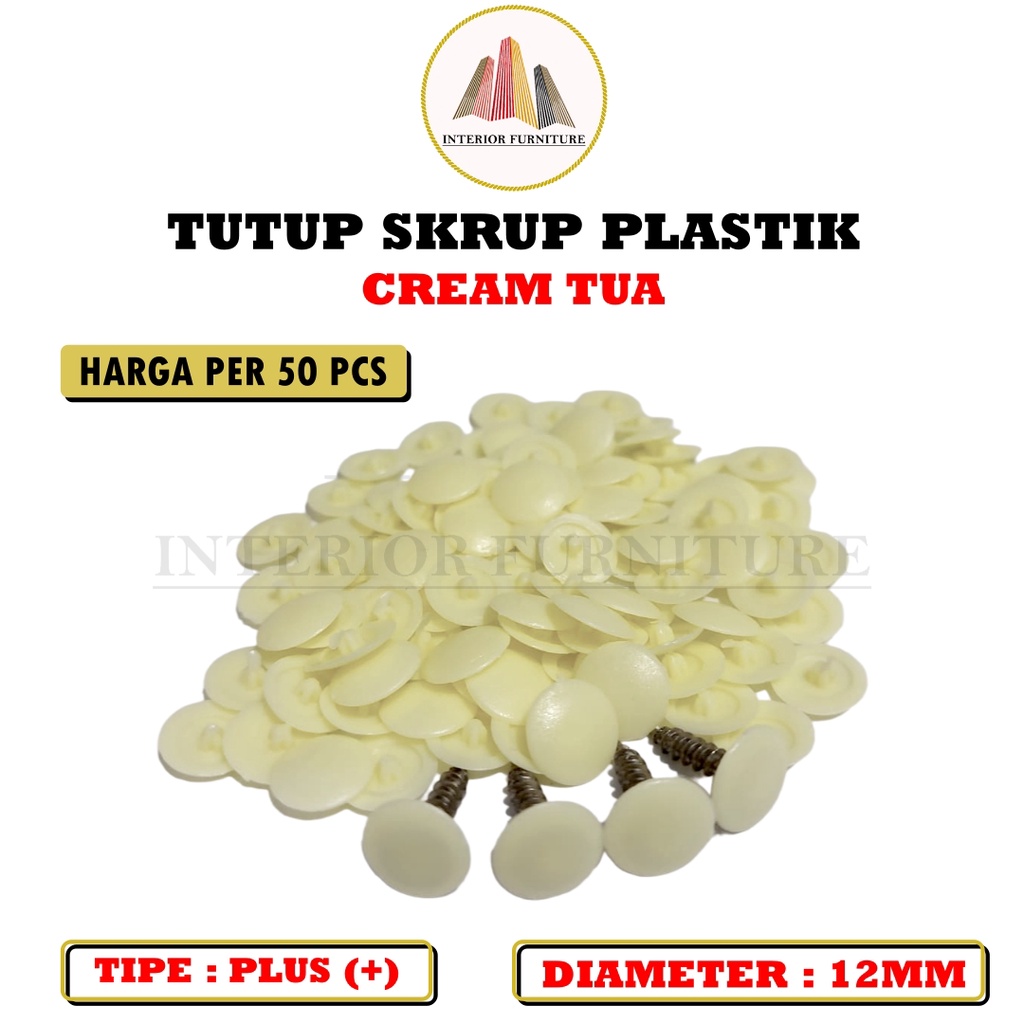 Penutup Sekrup Tutup Sekrup Skrup Plastik Dop Screw Cap Cover Plastik Sekrup Model Plus