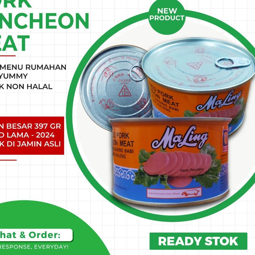 

➷ MALING TTS 397 GRAM / MA LING CANNED PORK - NON HALAL ➭