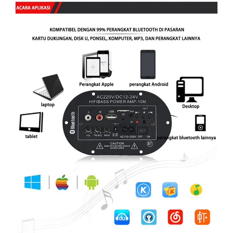 (dalam Stok, Dikirim Dari Jakarta)WTW Amplifiers Untuk 8-12 Inci Speaker AC 220V 12V 24V Penguat Bluetooth Digital Penguat Suara Stereo Papan Subwoofer Dual Mendukung USB TF RemoteControlHIFI Penguat Daya Amplifier【Ready Stock,COD】4-10 inci /D10/D50/D100