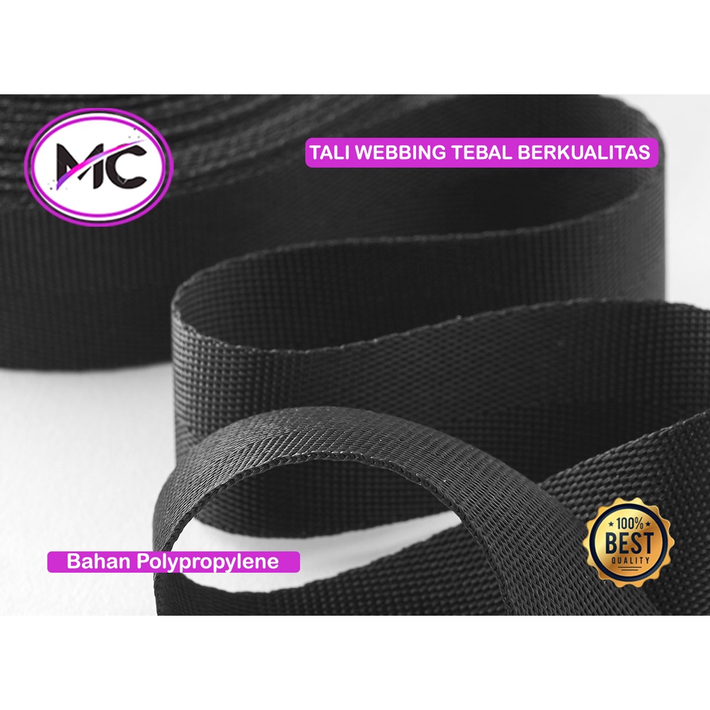 Tali Webbing Tebal 2 cm 2,5 cm 3,8 cm Tali Tabular Tubilar Bahan Nylon Polypropylene Webing Tas