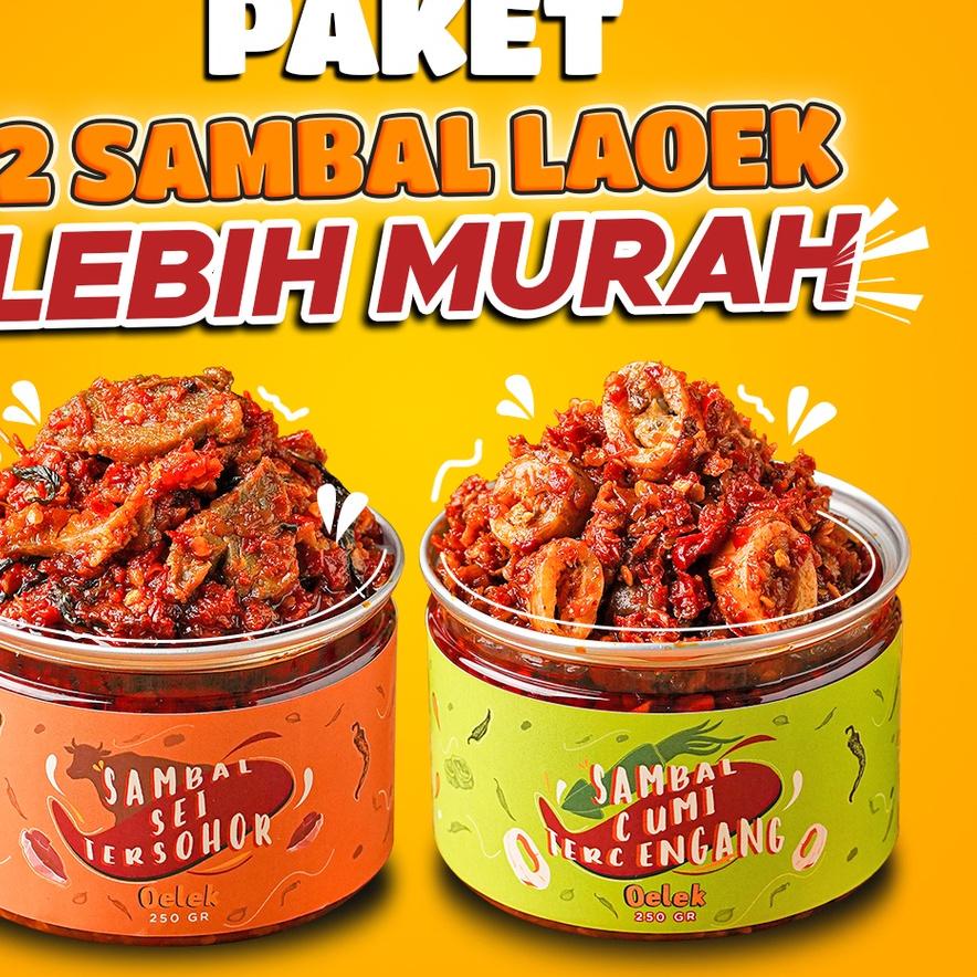 

❉ Oelek 2 Sambal Laoek Lebih Hemat! / Sambal Cumi / Sambel Ayam Suwir/ Sambal Sei / Sambal Rumahan ➪