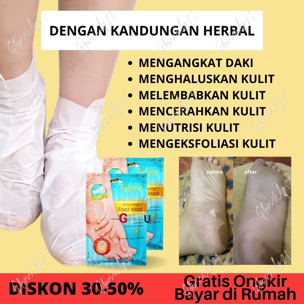 FELINZ EXFOLIATING FOOT MASK - MASKER KAKI FELINZ ORIGINAL BPOM