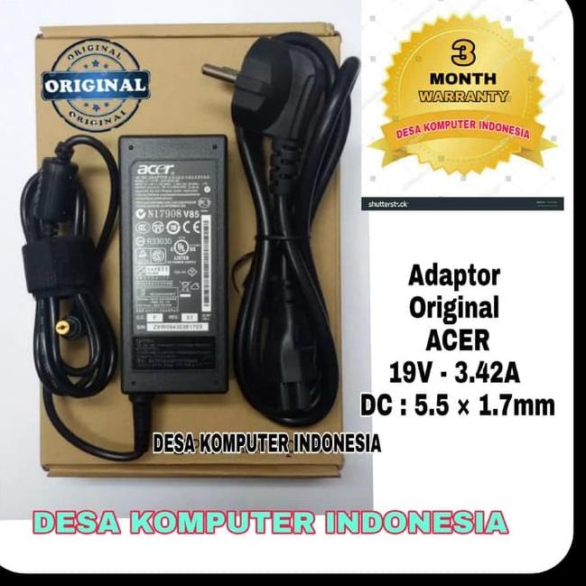 ♖ ACER - Charger Laptop Acer Aspire E14 E EG Original Termasuk Kabel Power ◊