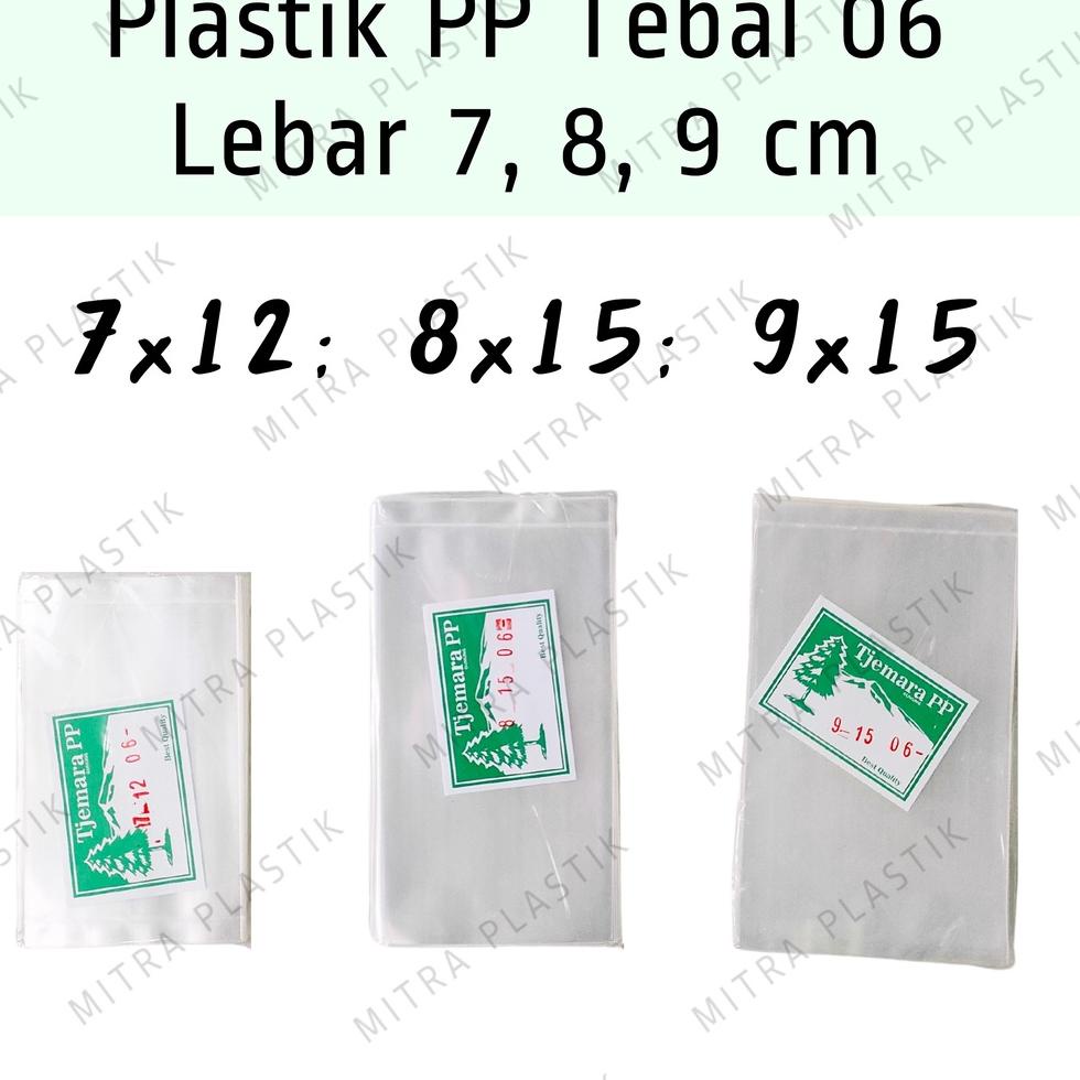 

ヘ Plastik PP Lebar 7 8 9 Tebal 06 7x12 8x15 9x15 Kantong Bening Transparan FLASH SALE 34Q