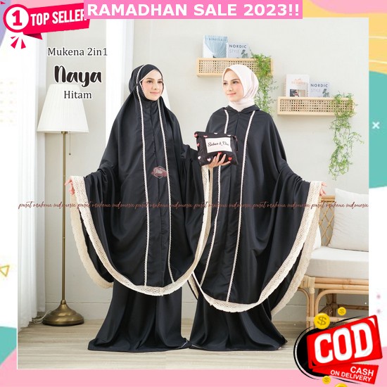 Authentism Mukena Dewasa Sadiya Raya Series Prayer Set Premium Silk Printing Mewah Elegan Travel Saj