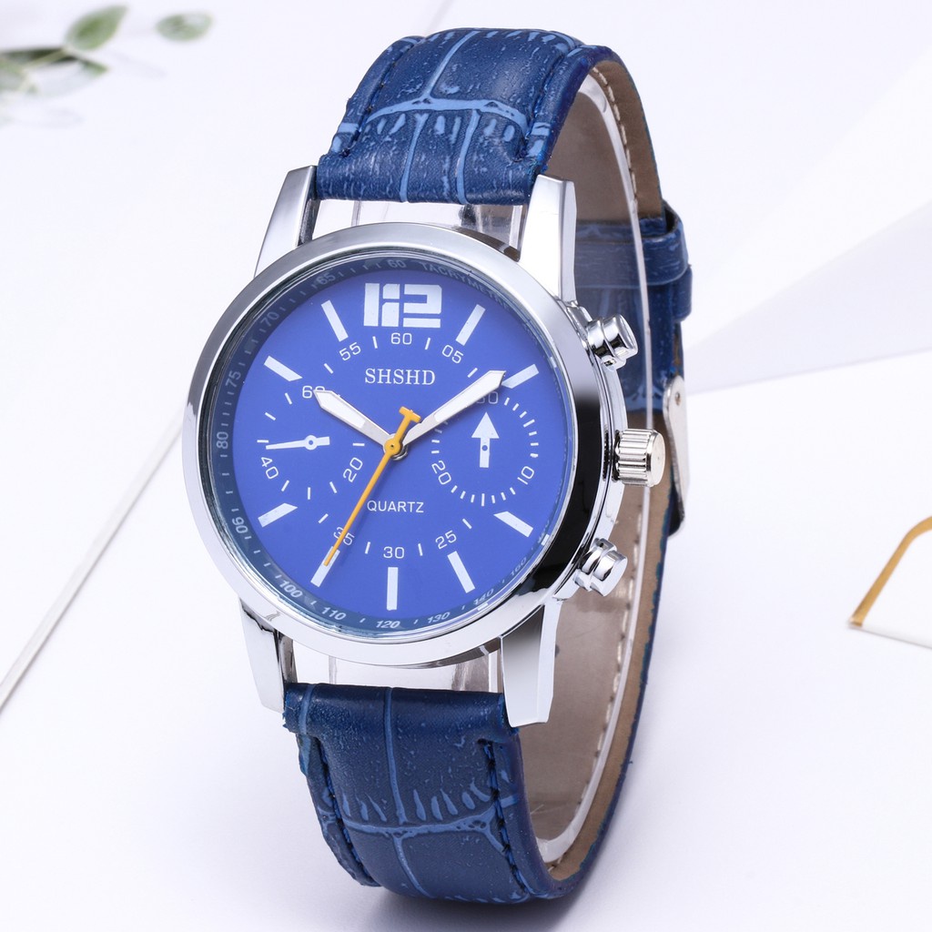 FYGALERY J125 Jam Tangan  SHSHD Luxury Leather Watch Men Jam Tangan Fashion Pria Import