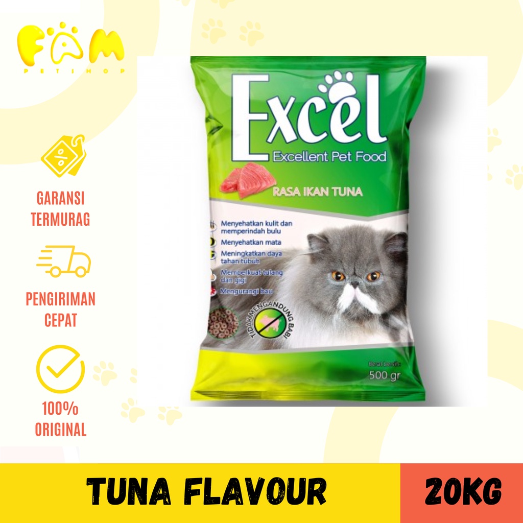 Excel Cat Food Tuna 20 kg - Makanan Kucing 20kg / Bentuk Donat