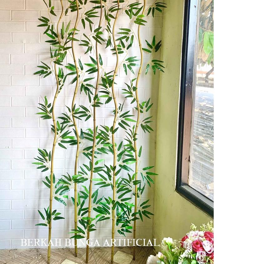 ✬ Batang Bambu Artificial 200cm/pohon plastik/ pohon bambu/ bambu partisi/ pohon partisi/ bambu deko