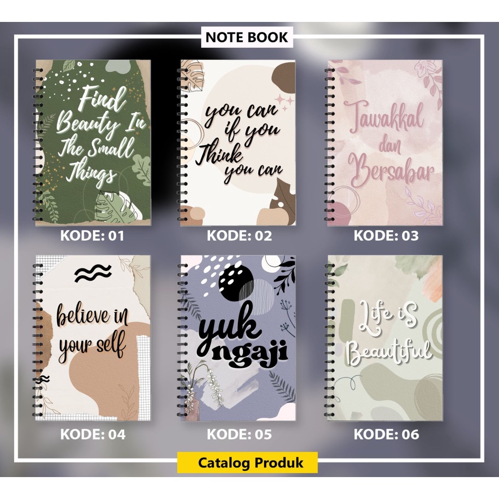 

(NS-006) BUKU TULIS NOTEBOOK A5 14,8 cm x 21.0 cm dan A6 10,5 x 14,8 cm SPIRAL POLOS GARIS