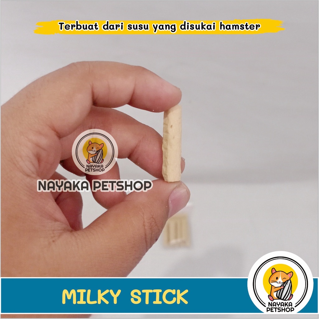 Snack Hamster Stik Susu Milky Stick Milk Cemilan Ekstra Food Camilan Hewan