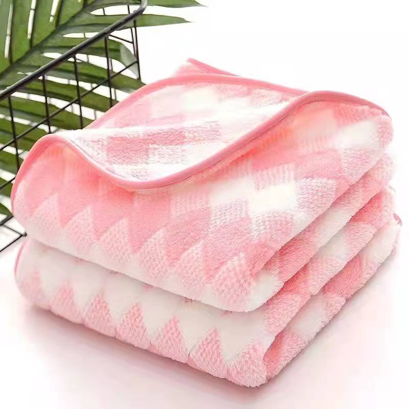 &lt;^ SJA ^&gt; 70x140 Handuk Mandi Microfiber Bulu kotak Lembut Ukuran Dewasa  Lembut Super Serap Air