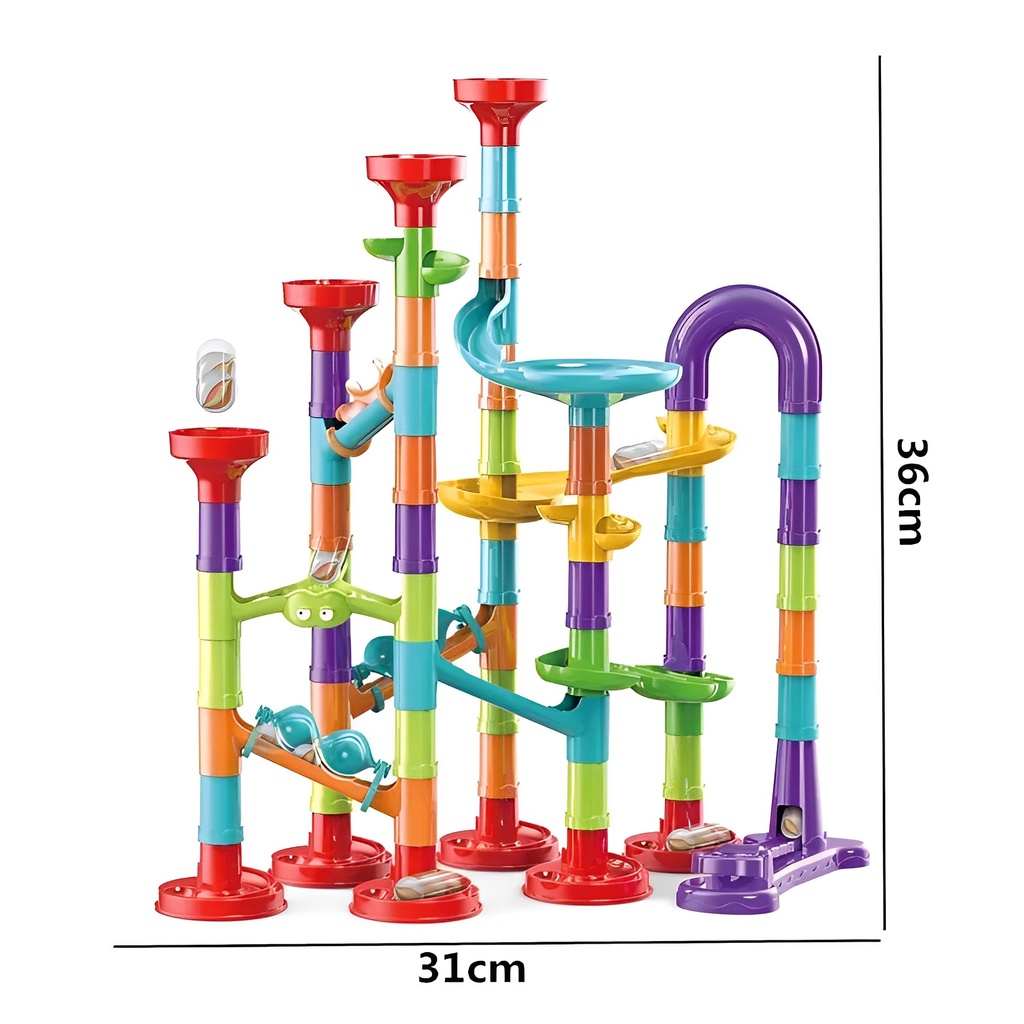 113pcs 3D Maze Ball Pipeline | Mainan Seru Bareng Teman &amp; Keluarga | Kado Ulang Tahun Anak Laki Laki Perempuan