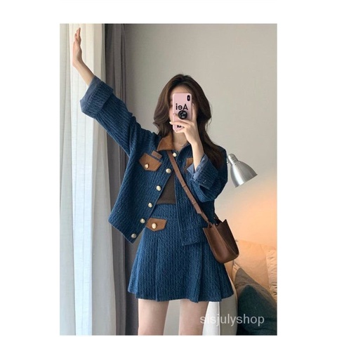 [✅BISA COD] #Sisjuly# Dupa angin kecil mengatur rok denim dua potong rok denim mode baru 2023 wanita