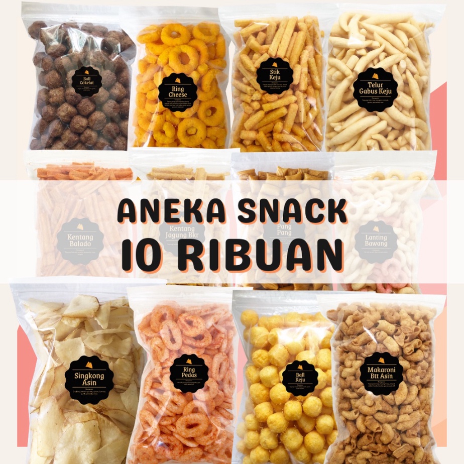 PROMO [DELISH SNACKS] Aneka Snack Serba 10.000 Bebas Pilih / Cemilan Camilan Makanan Ringan Murah 10 RIBU Garansi Fresh