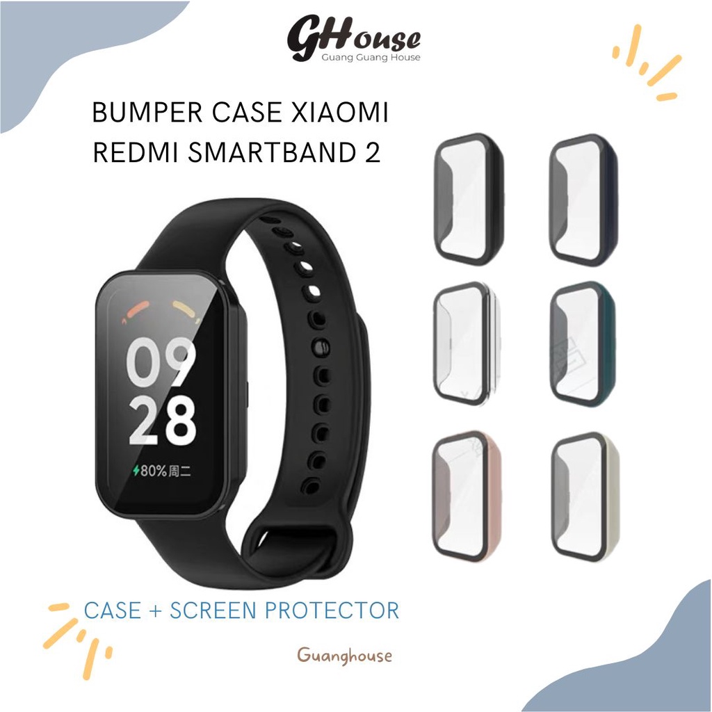 Case Xiaomi Redmi Smart Band 2 Bumper Case Screen Protector Redmi Band 2 With Anti Gores Smart Band 2