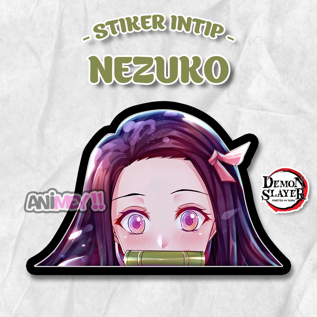 

Stiker Intip Nezuko Demon Slayer / Anime Sticker Waterproof