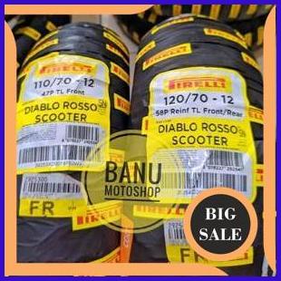 perkakas Paket Pirelli Diablo Rosso scooter uk 110-70 ring 12 & 120-70 ring 12 140ZZ3
